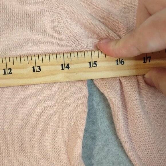 Ann Taylor Factory Sz XS Ruffle Neck Sweater Preppy Blush Pink Barbie Flawed NEW - Picture 9 of 15